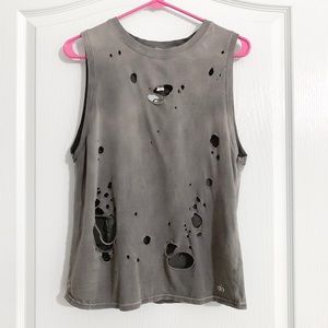 Alo Yoga Harley Muscle Tank, Anthracite, Medium